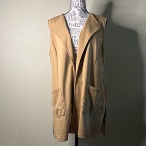 Joan Rivers Camel Sleeveless Vest